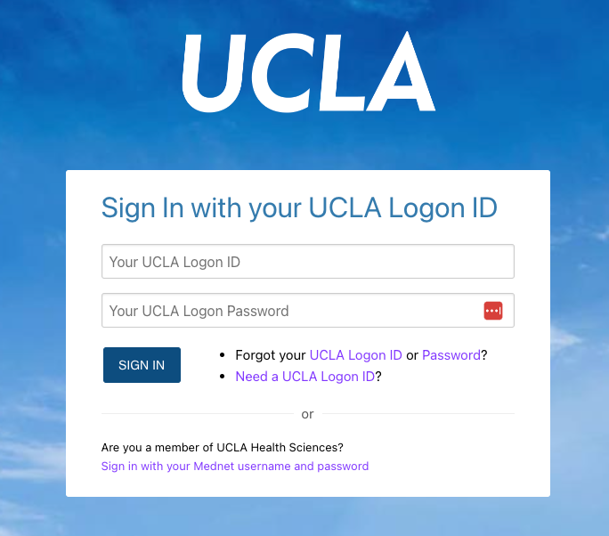 UCLA Authentication Page