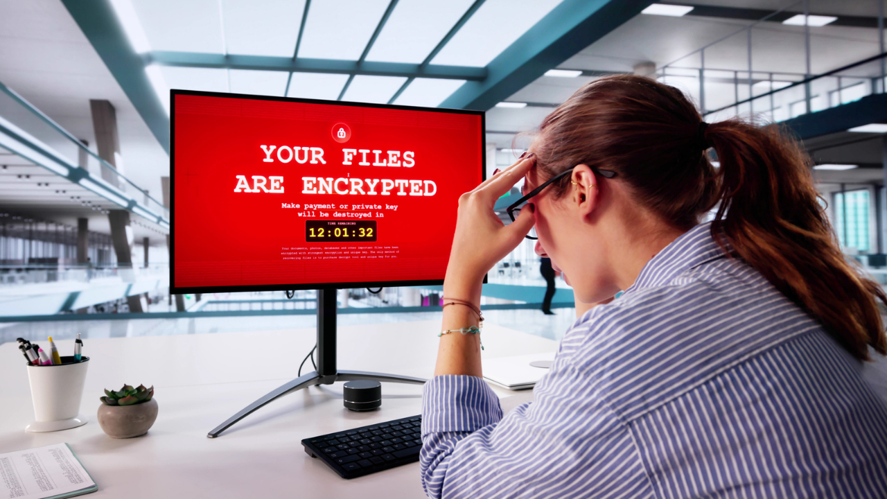 An employee's files have been encrypted with ransomware